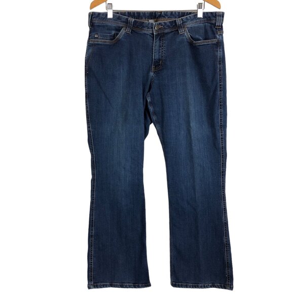 Carhartt Relaxed Fit Jasper Jeans Sz 16 Short Dark Wash Cotton Blend 16 x 30 - Picture 1 of 12